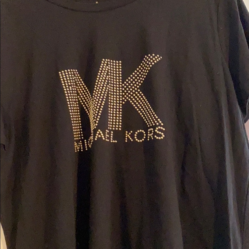 Michael Kors short sleeve black shirt